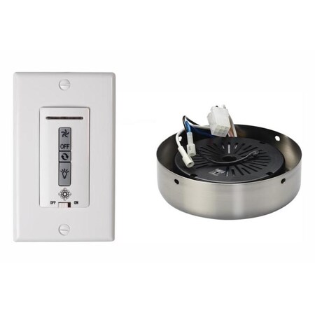 Monte Carlo Hard-Wired Wall Remote Control Receiver White/Almond Switch Plates.B MCRC3RBS